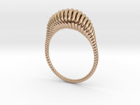 Spiral Ring in 14k Rose Gold Plated Brass