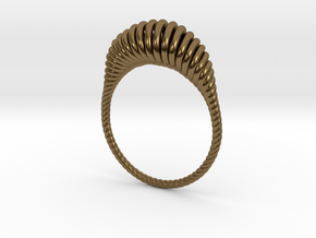 Spiral Ring in Polished Bronze