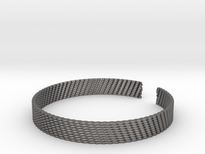 Weave Bangle (Medium) in Polished Nickel Steel