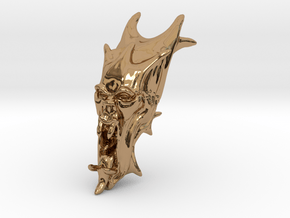 Skull-025 scale in 3cm Passed in Polished Brass