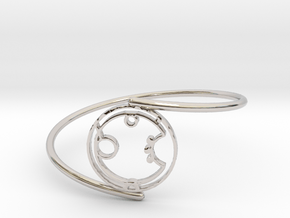 Aaron - Bracelet Thin Spiral in Rhodium Plated Brass