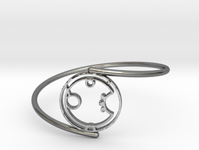 Aaron - Bracelet Thin Spiral in Fine Detail Polished Silver