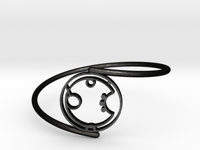 Aaron - Bracelet Thin Spiral in Matte Black Steel
