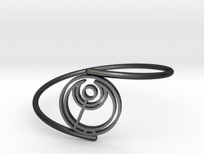 Abbi - Bracelet Thin Spiral in Polished and Bronzed Black Steel