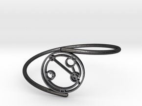 Abigail - Bracelet Thin Spiral in Polished and Bronzed Black Steel