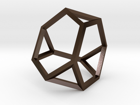 Truncated Tetrahedron(Leonardo-style model) in Polished Bronze Steel