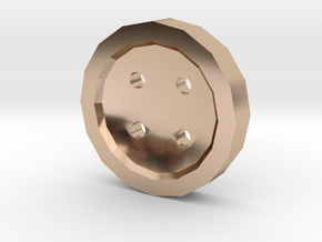 shirt button in 14k Rose Gold Plated Brass
