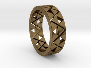 Triforce Ring Size 9 in Natural Bronze
