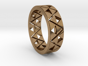 Triforce Ring Size 9 in Natural Brass