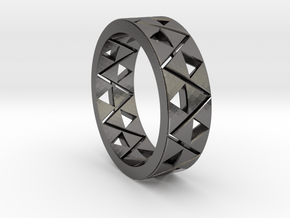 Triforce Ring Size 11 in Polished Nickel Steel
