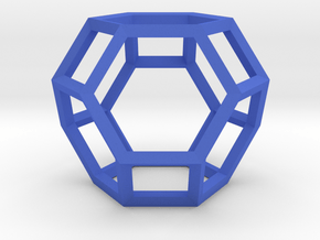 Truncated Octahedron(Leonardo-style model) in Blue Processed Versatile Plastic