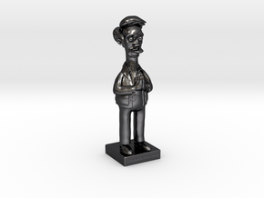 Apu from the Simpsons in Polished and Bronzed Black Steel