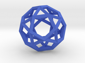 Icosi Dodecahedron(Leonardo-style model) in Blue Processed Versatile Plastic
