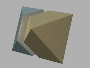 oktaeder halbiert in White Natural Versatile Plastic