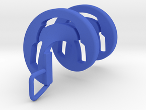 Headphones Spiral Pendant in Blue Processed Versatile Plastic