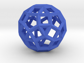 Rhombicosidodecahedron(Leonardo-style model) in Blue Processed Versatile Plastic