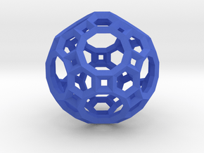 Truncated Icosidodecahedron(Leonardo-style model) in Blue Processed Versatile Plastic