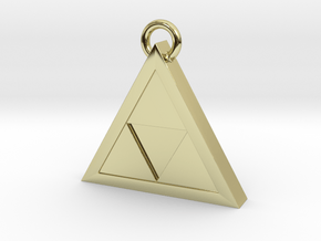 Triforce Pendant in 18k Gold Plated Brass