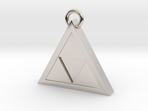 Triforce Pendant in Rhodium Plated Brass