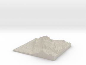 Model of Mt. Timpanogos Summit in Natural Sandstone