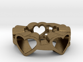 Love Lines Ring in Natural Bronze: 6 / 51.5
