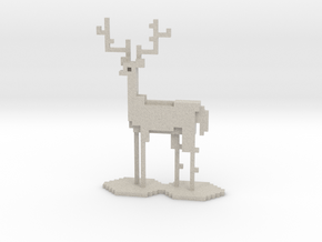 The Pixel Stag in Natural Sandstone