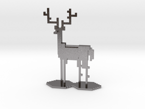The Pixel Stag in Polished Nickel Steel