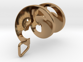 Quaver Note Spiral in Polished Brass