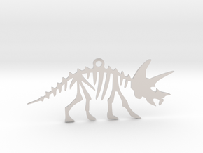 Dino Pendant in Rhodium Plated Brass