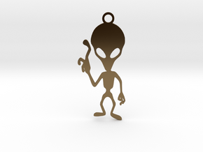Alien Pendant in Polished Bronze