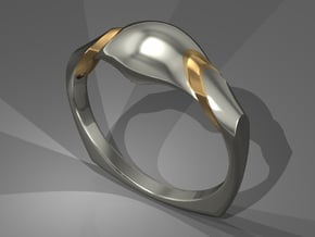 Qolombeh Ring in Polished Bronze Steel