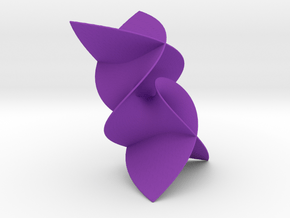 Enneper2Surface in Purple Processed Versatile Plastic