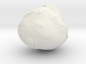 Geoid - 2" diameter hollow earth gravity model in White Natural Versatile Plastic
