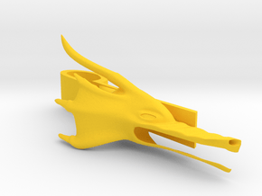 Tie Clip Dragon Version 1 in Yellow Processed Versatile Plastic