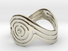 Concentric Ring Size 6 in 14k White Gold
