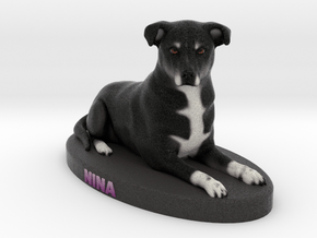 Custom Dog Figurine - Nina in Full Color Sandstone