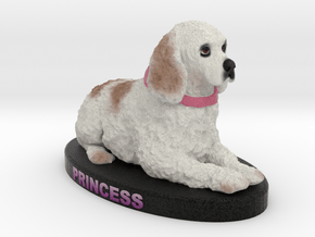 Custom Dog Figurine - Princess in Full Color Sandstone