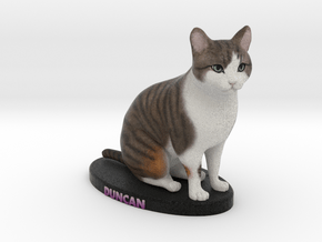 Custom Cat Figurine - Duncan in Full Color Sandstone