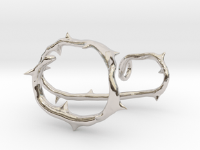 Thorned Heart thorns in Rhodium Plated Brass