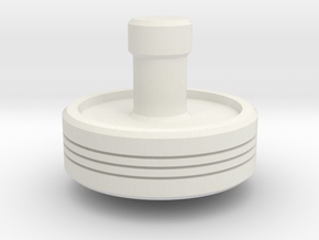 Spinning Top in White Natural Versatile Plastic