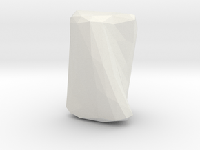 "Crumpled Paper" Vase in White Natural Versatile Plastic
