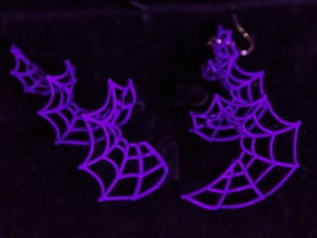 Spiral Spider Web Earrings in Purple Processed Versatile Plastic