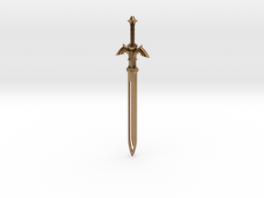 Zelda Master Sword Bookmark in Natural Brass