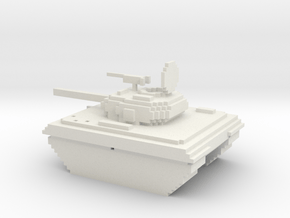 Voxel battle tank in White Natural Versatile Plastic
