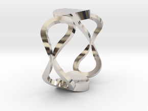 InfinityLove ring Size 50 in Rhodium Plated Brass