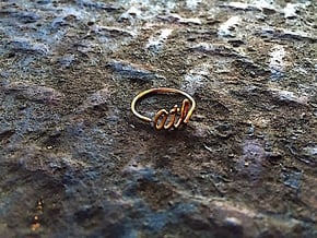 ATL Wire Ring (Adjustable) in Natural Brass