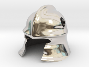 Knight Helm in Rhodium Plated Brass
