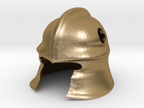 Knight Helm in Polished Gold Steel