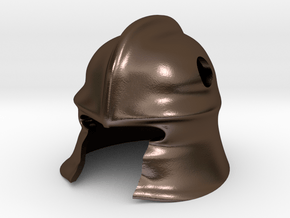 Knight Helm in Polished Bronze Steel