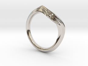 Pride Ring, Side 2 in Rhodium Plated Brass